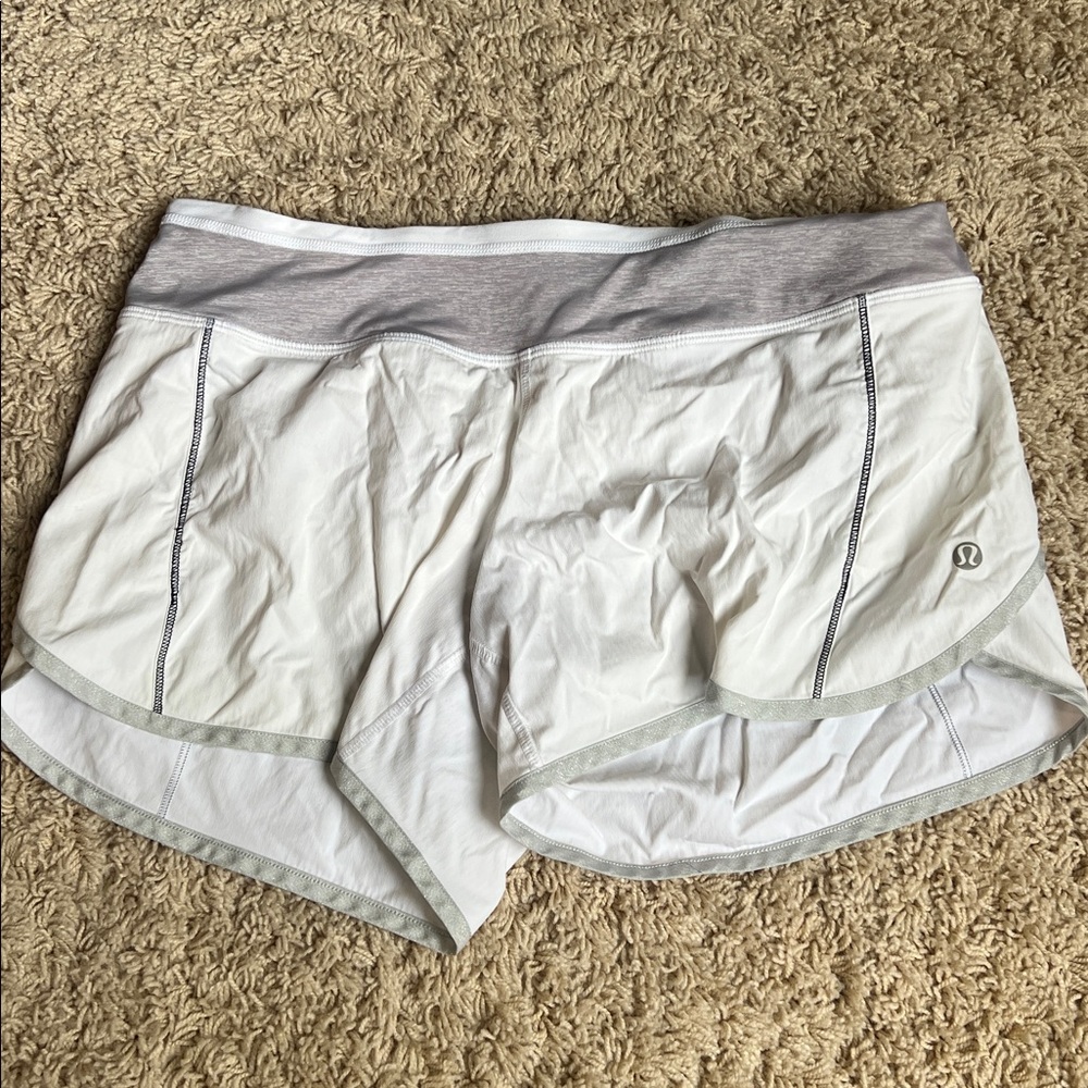 White and Gray Athletic Shorts